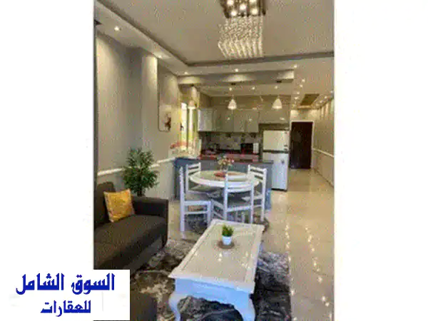 شقة للايجار ٣ غرف جنة اكتوبر مفروشة مكيفة بالكامل فرش موديرن  3 bedroom