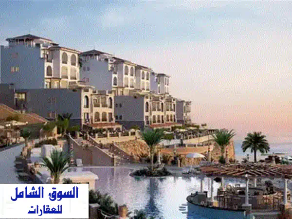 شاليهك الأحلام بـ الواجهة المائية! 🌊  ٢ غرفة - ١١٨م - أقساط مريحة