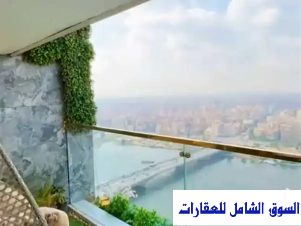 شقة فندقية فاخرة مطلة على النيل في الدقي - إيجار يومي وشهري