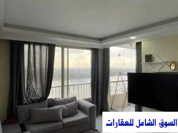 شقة مفروشة للإيجار اليومي والشهري على النيل مباشرة كورنيش طرة المعادى مكيفة بالكامل للأسر في المعادي القاهرة