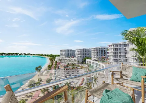للبيع شقة غرفة وصالة - Blue Bay مدينة أجمل مكان المساحة 995