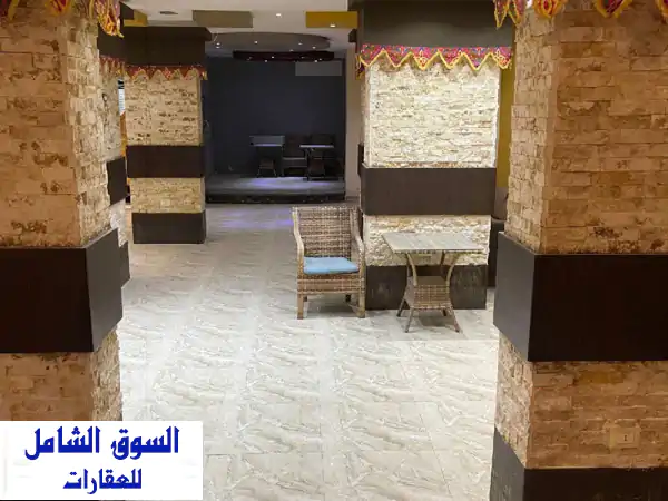 مطعم وكافية 90م خلف نادي الصيد وواجهة 9م بالمعدات والديكورات المطلوب 300000 ثلاثمائة ألف جنيها ثمن ...