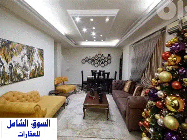 شقة للإيجار بالزلقا: 150م2 شبه مفروشة | 3 غرف نوم بإطلالة جزئية