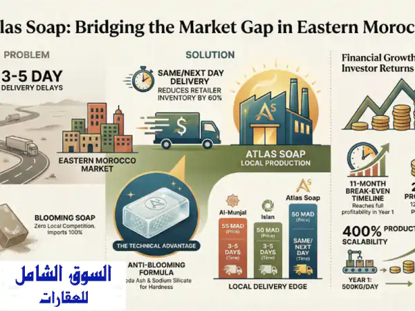 فرصة استثمار صناعي استثنائية: مصنع صابون صلب...