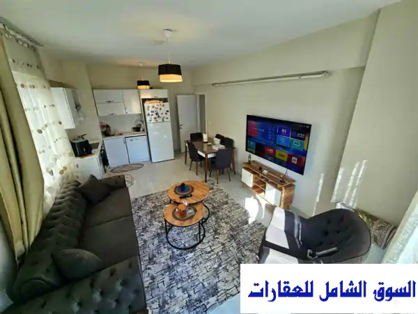فرصة استثمارية سكنية ذهبية للبيع شقة 2+1 مفروشة فاخرة جدا ضمن مجمع الشفق قرب المتروبوس ط حديقة مفروش في Zafer أسنيورت إسطنبول