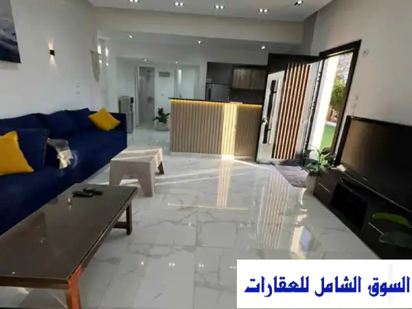شاليه الأحلام ببرايفت بول للإيجار | قرية رمسيس K45 الساحل الشمالي - 5 غرف سوبر لوكس ومفروش
