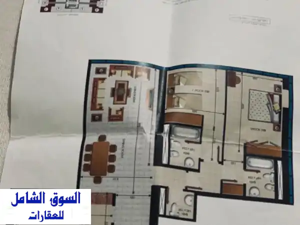 للبيع شقة سكنيه في ألاجونا أبراج الزجزاج واجهة بحرية مساحة كبيرة 176م مفروشه بالكامل أثاث راقي موقع ...