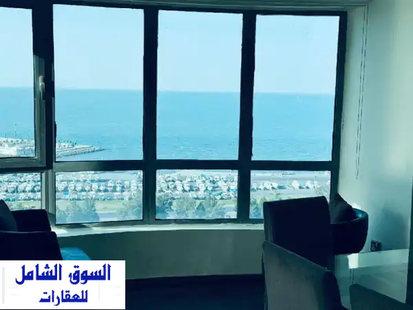 للإيجار دوبلكس مفروش في السالمية  اطلالة بحرية مباشرة. فرصة مميزة للسكن الراقي في السالمية باطلالة ...