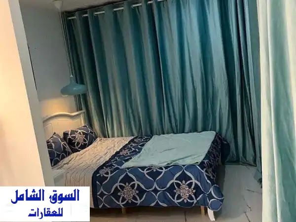 استوديو ديلوكس مفروش للإيجار في طريق المطار - مرج الحمام | استقلالية وراحة مثالية للطلاب والموظفات والعرسان