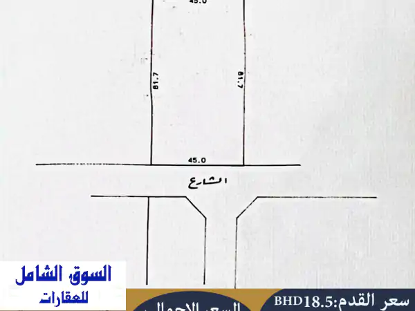 فرصة ذهبية: أرض استثمارية (B4) للبيع في الحد، البحرين...