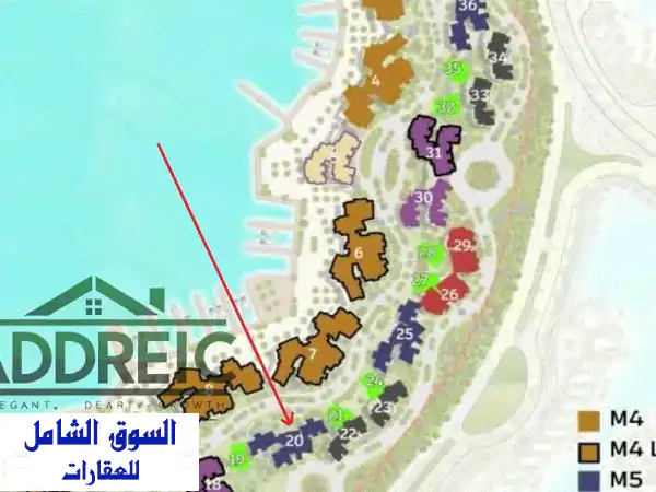 للبيع شاليه فى قلب مارينا M2 سانتورينى – تميز L10...