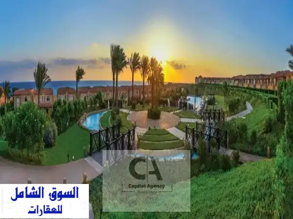 شاليه فاخر للبيع بتلال السخنة | فيو بحر مباشر ومقدم...