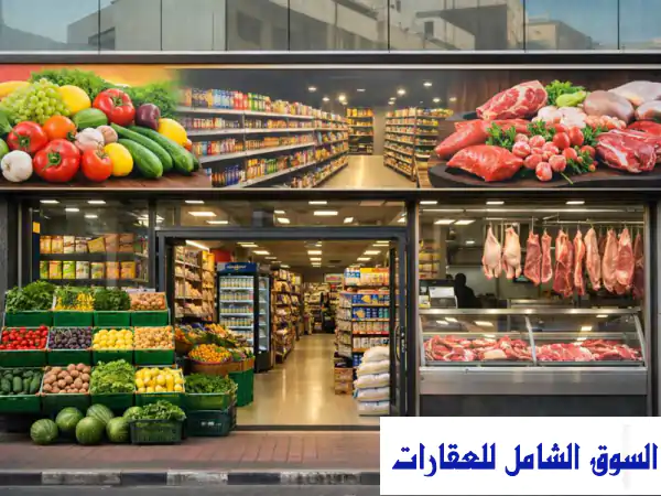 سوبرماركت مونة وخضار مع ملحمة للبيع فرصة ذهبية...