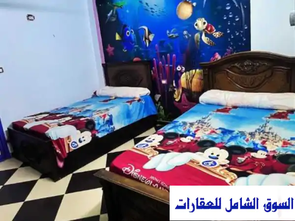 شقة للإيجار اليومى بمحافظة بورسعيد بالقرب من صالة المغطاة 2 نوم 4 سراير واى فاى مفروشة في حي الزهور