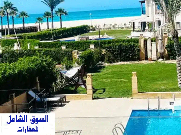 استلام فوري! شاليه فاخر 120م+رووف العين السخنة طريق الزعفرانة | فيو بحر وحمام سباحة مباشر