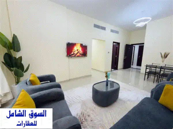 أول ساكن  غرفتين وصالة  فرش جديد للإيجار الشهري في عجمان النعيمية 1  مقابل أسواق العين  بسعر ...