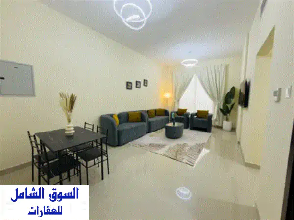 أول ساكن  غرفتين وصالة  فرش جديد للإيجار الشهري...