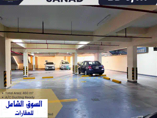 نصف طابق تجاري للإيجار في سند مساحة مكتبية / تجارية  3 دينار بحريني للمتر المربع يطل على طريق ...