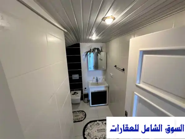 للبيع دوبلكس واسع 3+1 مع إطلالة على البحر في كاستل ألانيا مفروش Kestel أنطاليا