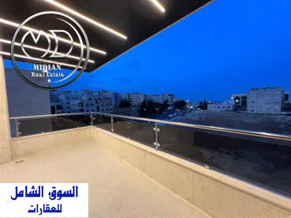 رقم الاعلان 9098 شقة دوبلكس جديدة للبيع طابق أخير مع رووف ضاحية الرشيد مساحة 215م مع تراسات اطلالة ...