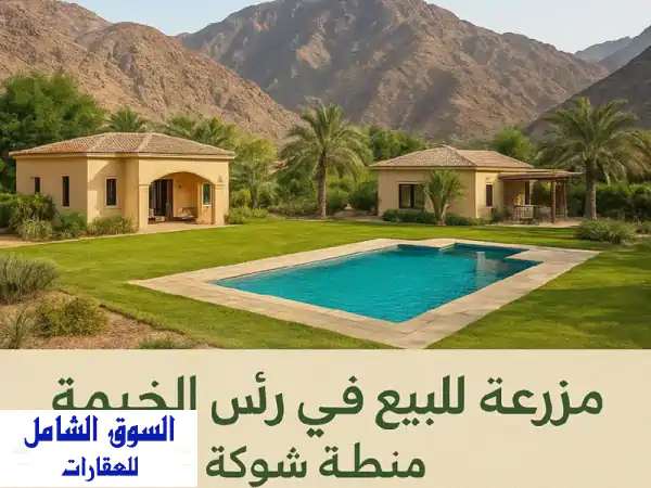 مزرعة للبيع في رأس الخيمة  منطقة شوكة مزرعة الأحلام...