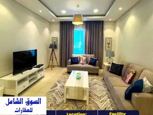 شقة فاخرة ديلوكس للإيجار بالحد: غرفتا نوم، 350 د.ب...