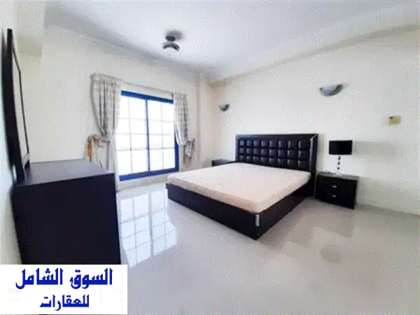 شقة أنيقة مفروشة للإيجار بالسيف: غرفة وصالة، مسبح، نادي، 360 د.ب شامل الكهروماء!
