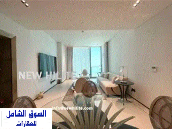 عيش الرفاهية المطلقة: شقة فاخرة مفروشة 3 غرف نوم للايجار بالطابق 30 بقلب مدينة الكويت