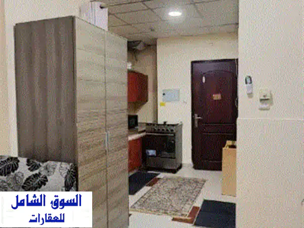 استوديو شهري مفروش بكورنيش عجمان النخيل 2 صف ثاني...