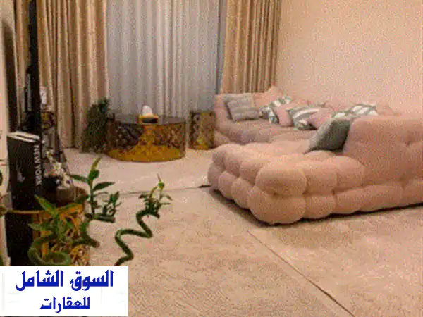 غرفة وصالة بفرش أول ساكن للإيجار الشهري في الجرف...