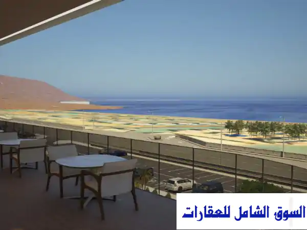 امتلك محلك في اقوي لوكيشن السخنة مع مساحة خارجية باطلالة مباشرة على البحر تقسيط للبيع بلو هب الجلالة العين