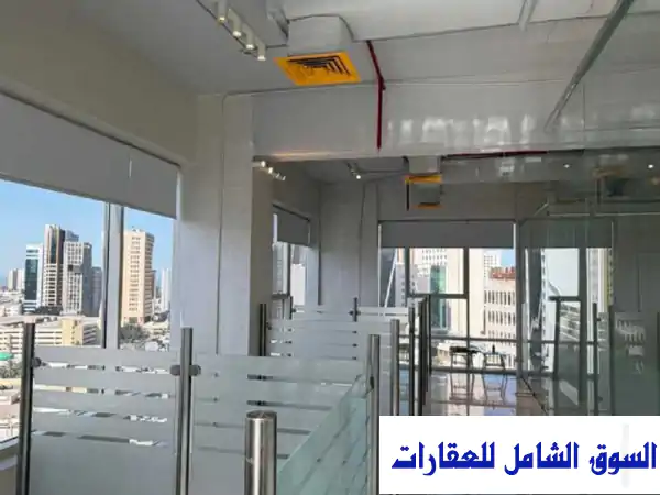 مكتب فاخر جاهز بالديكورات وإطلالة بحرية للإيجار...