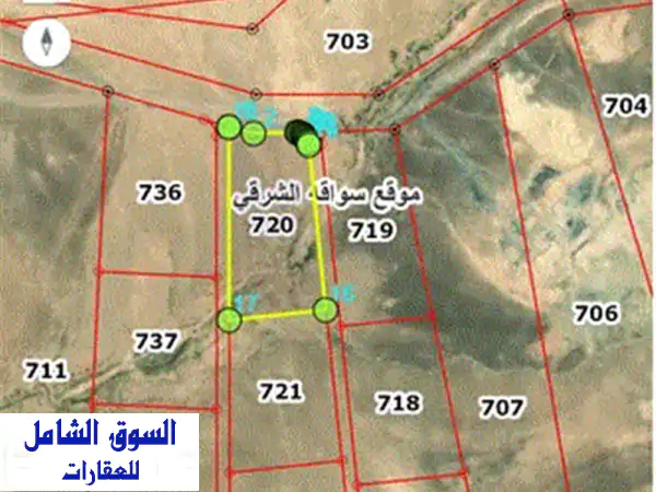 ارض للبيع ع طريق المطار منطقه السواقه