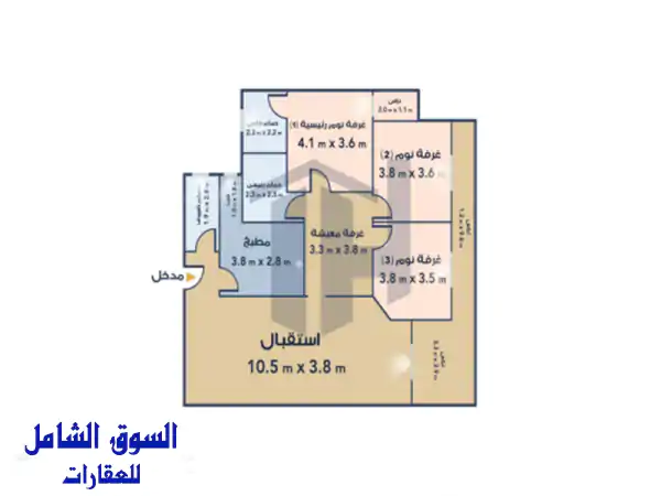 شقة للبيع 184م سموحة ( سكاي لاين )  7,500,000 ج ( يوجد...