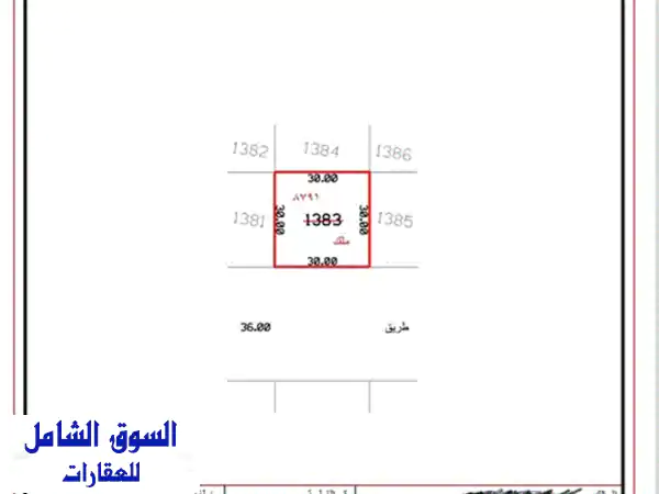 للبيع ارض صناعيه الذيد (9687 )قدم شارع 36 السعر...