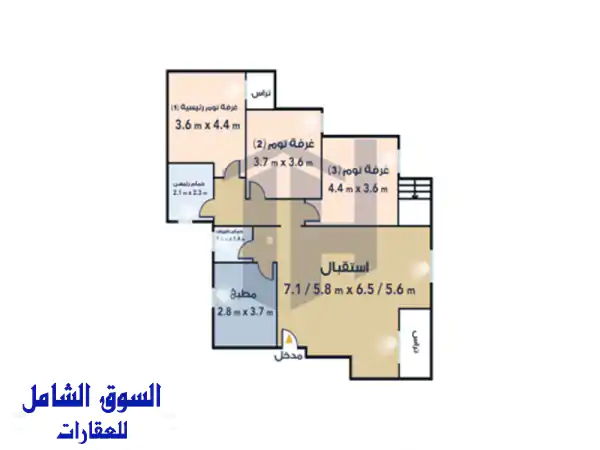 شقة للبيع 153 م + جاردن 96 م ( اليكس ويست )