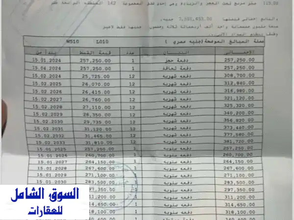 للبيع في مدينتي شقة (115)م فيو جاردن اتجاه بحري صريح في b14