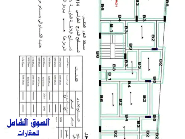 عمارة سكنية عظم دور واحد شارع 12 المساحة 2,57 لبنة عشاري