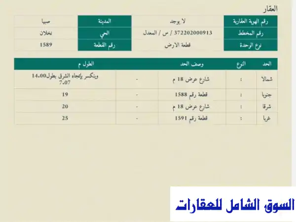 أرض للبيع في مخطط نخلان، صبيا - موقع مميز بسعر رائع! تمويل عقاري متوفر