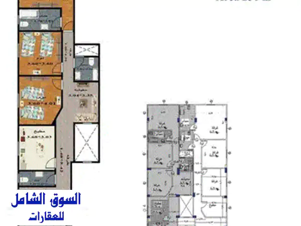 شقة 230م للبيع بالتقسيط - موقع متميز بالشروق بجوار الجامعة الفرنسية!