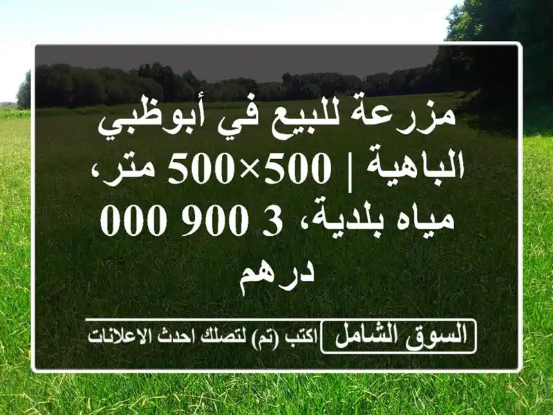 مزرعة للبيع في أبوظبي - الباهية | 500×500 متر، مياه...