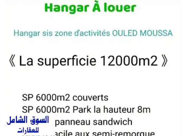 Hangar Industriel 12000m² à Louer - Boumerdès (Ouled Moussa)