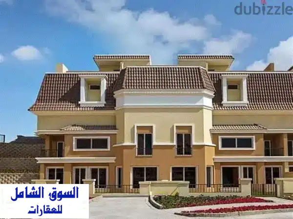 S villa in Sarai  ريسيل فيلا كورنر للبيع في كمبوند سراى 260 م +...