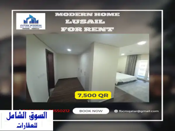 lusail . <br/>2 bedrooms + maidroom . <br/>* fully furnished <br/>* hall <br/>* 3 bathroom...
