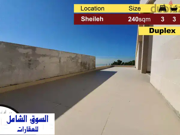 Sheileh 240m2  Duplex  New  Panoramic View  Prime