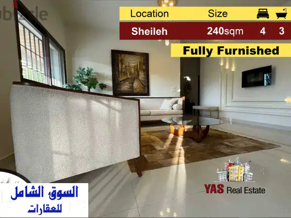 Sheileh 240m2  100m2 Terrace  Furnished  Brand new  Luxury  EL