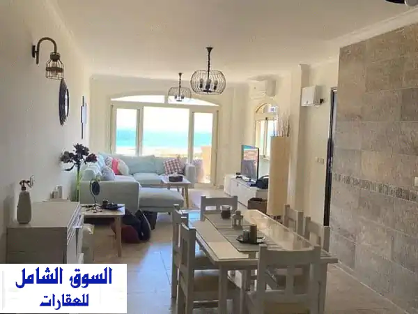 شاليه متشطب بالكامل  فيو علي بحر في قريه تلال...