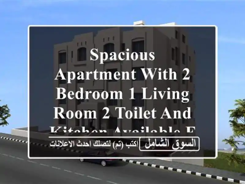 spacious apartment with 2 bedroom 1 living room 2 toilet and kitchen available for rent of 300...