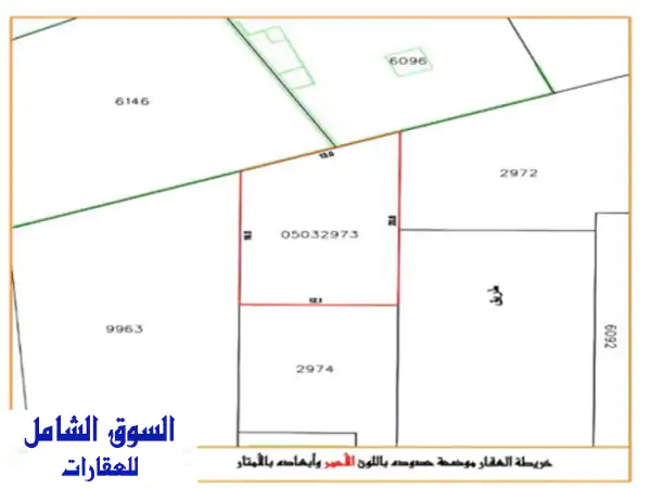 للبيع 2 اراضي جنب بعض في الدراز <br/>223.2 متر المطلوب 67...