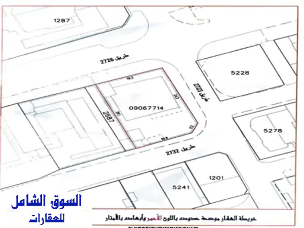 ارض للبيع في منطقة الرفاع الشرقي <br/>بوكوارة <br/>بالقرب من اللولو هايبز، موقع مميز! <br/> <br/> مطل على ٣ شوارع ...